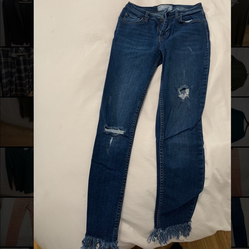 Free people frayed jeans